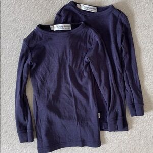 Simply Merino purple long sleeve base layer shirts 3T